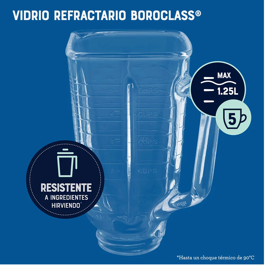 Licuadora Clásica Oster Vaso Vidrio, Interruptor Palanca, Rojo