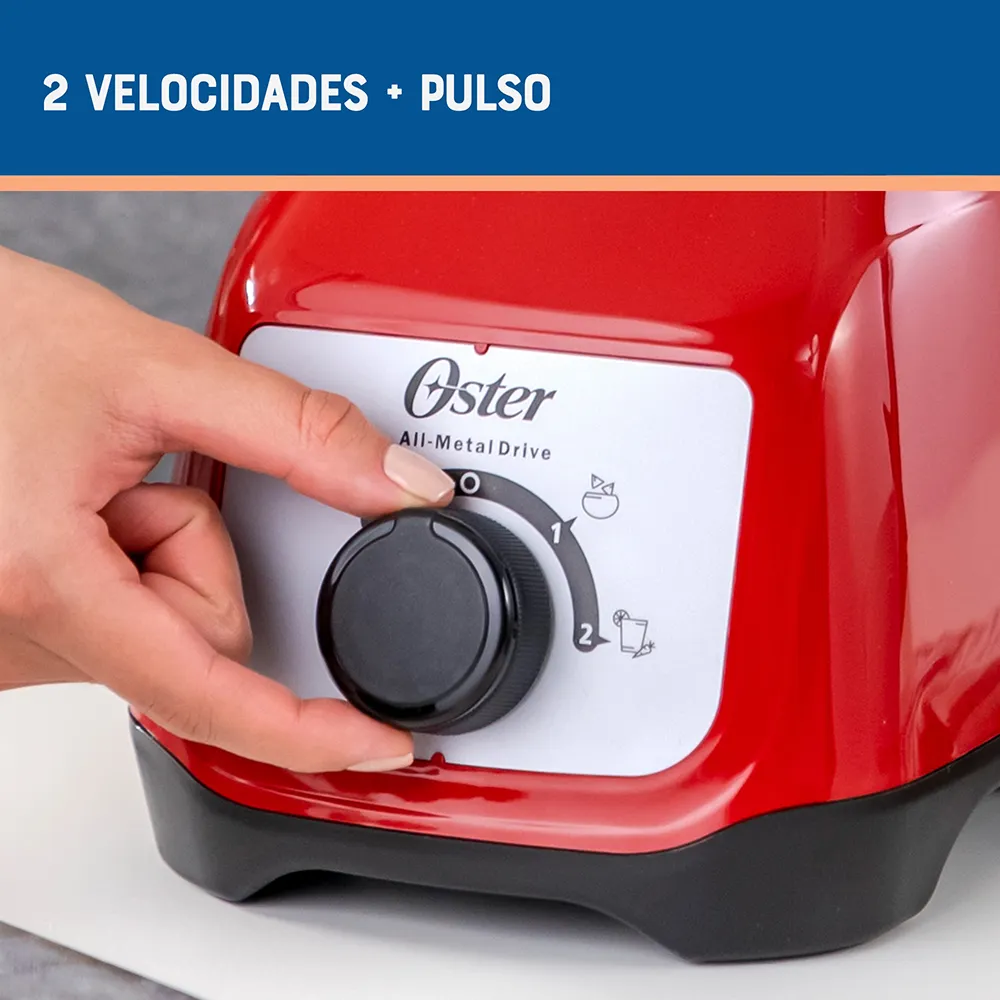 Licuadora Kaliman Oster Vaso Plástico, Rotary, Rojo