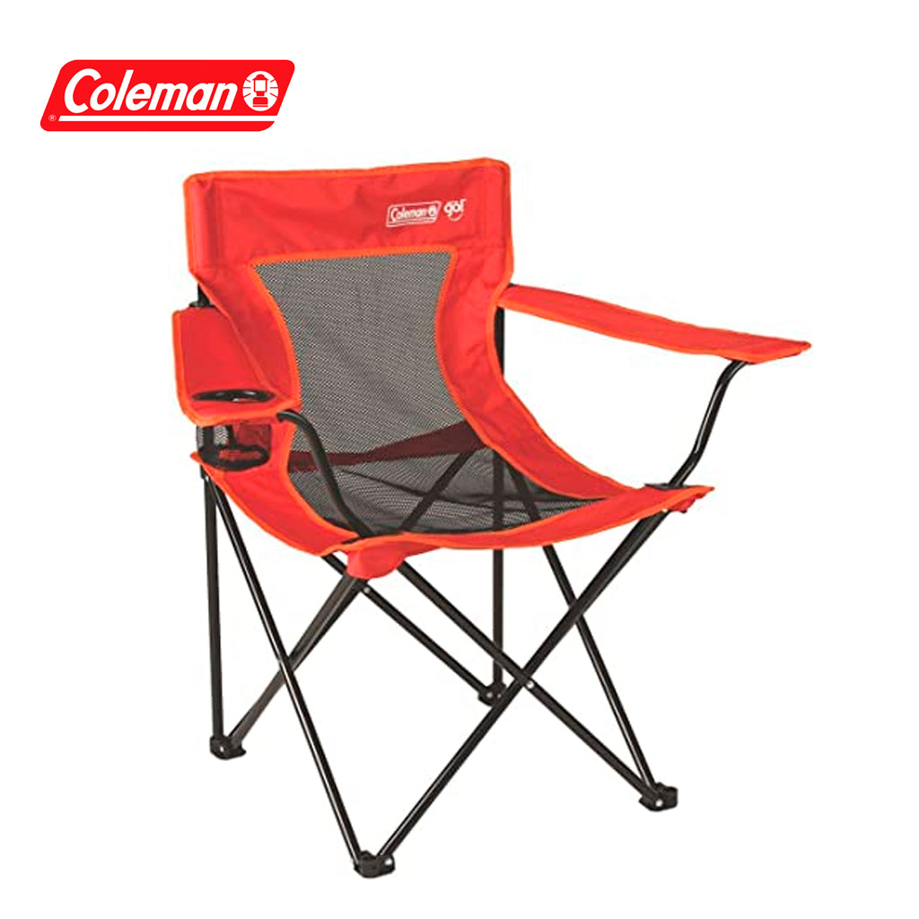 Silla Con Descansa Brazos Go Coleman Con Funda, Rojo/ Negro