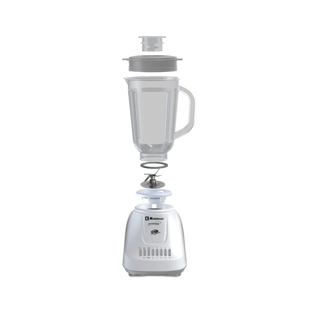 Licuadora Koblenz Deli Lkm-5510, 1.25 L, Blanca/ Gris, Vaso De Plástico, 127 V