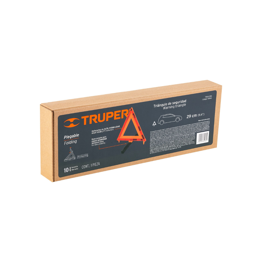 Triangulo de seguridad plastico 29 cm