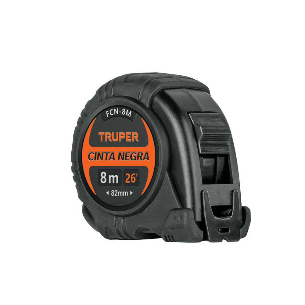 Flexometro Cinta Negra 8 m cinta 27 mm