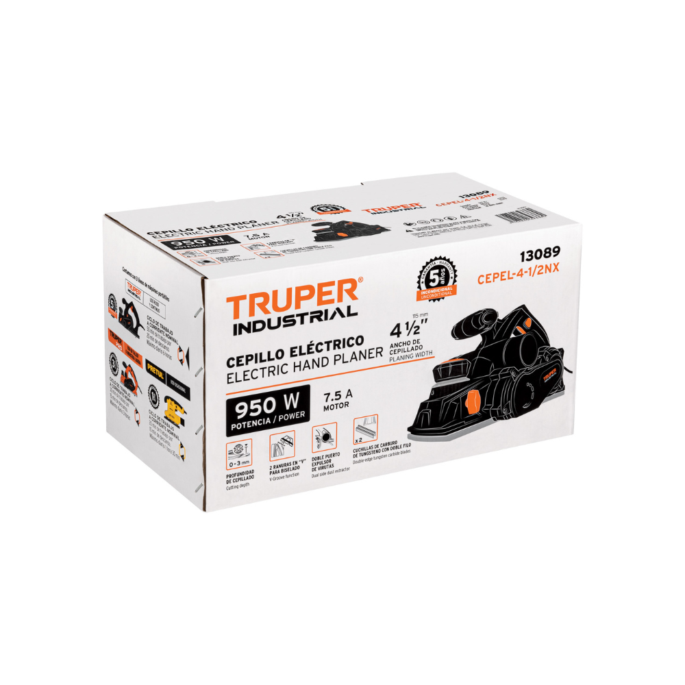CEPILLO ELECTRICO 4. 1 2 INDUSTRIAL 950 W