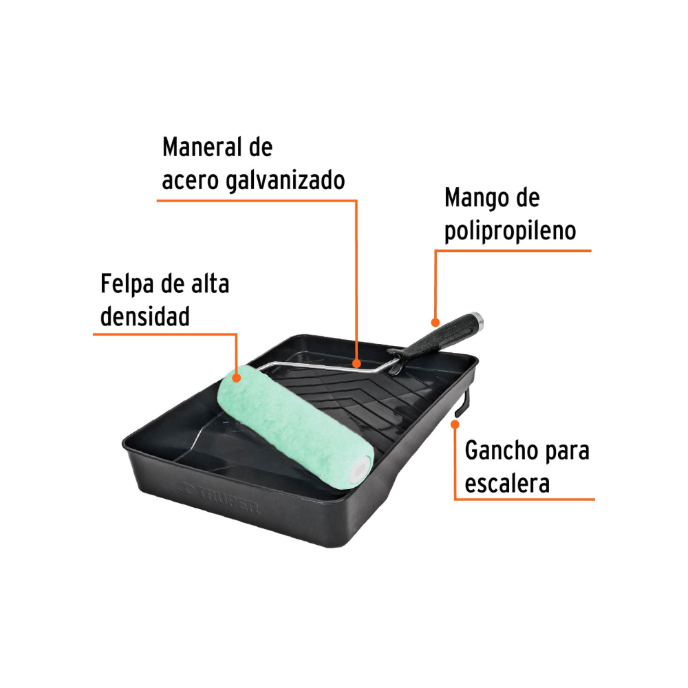 Kit de rodillo para pintar 9 IN 3 piezas
