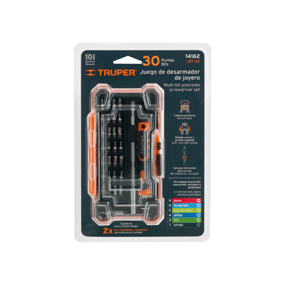 Juego desarmadores de precision punta intercambiable 32pzas