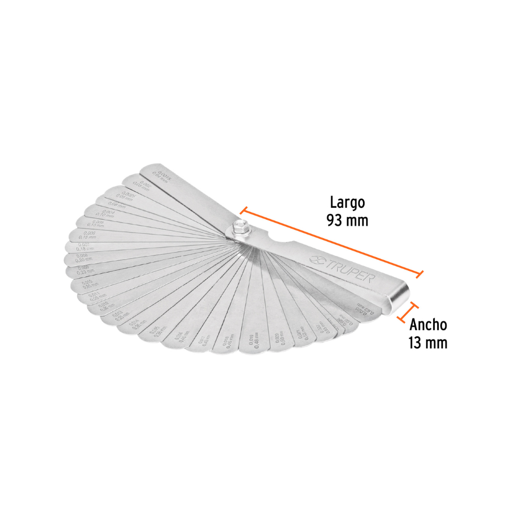 Calibrador de 26 hojas std mm