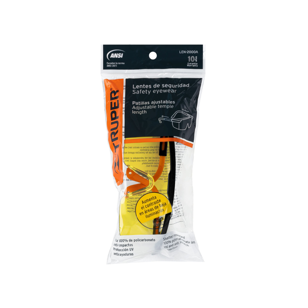 Lentes de seguridad ajustables mica ambar Classic