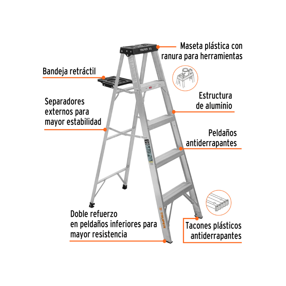 Escalera de tijera tipo III 4 escalones