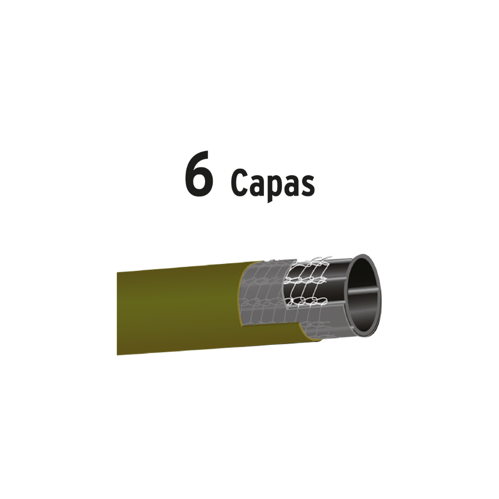 Manguera 5 8 plg 6 capas metal 30 m