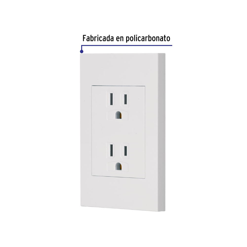 Placa armada contacto duplex 3 modulos Espanola blanco