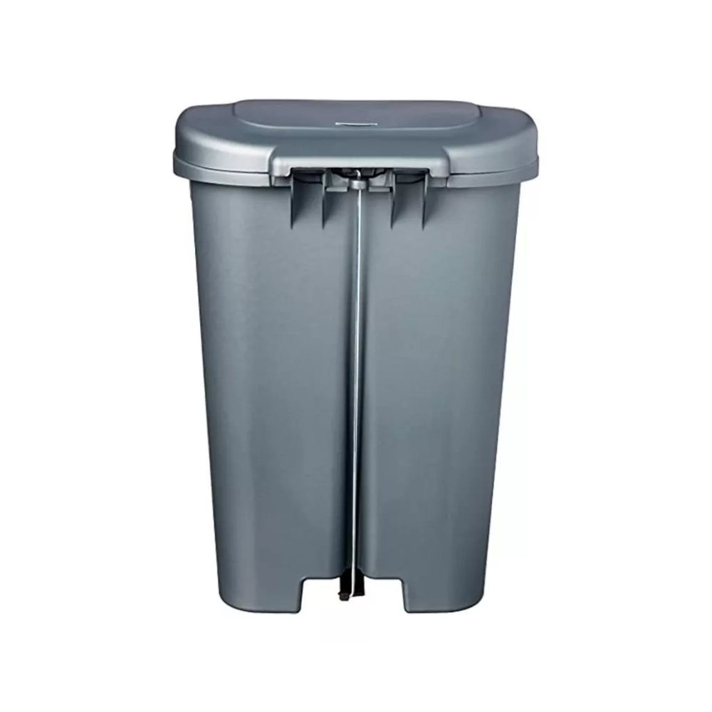 Contenedor de residuos con pedal Gunmetal c gris 13 gal