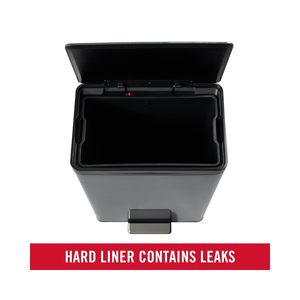 Contenedor de residuos con pedal metalico de 12 gal