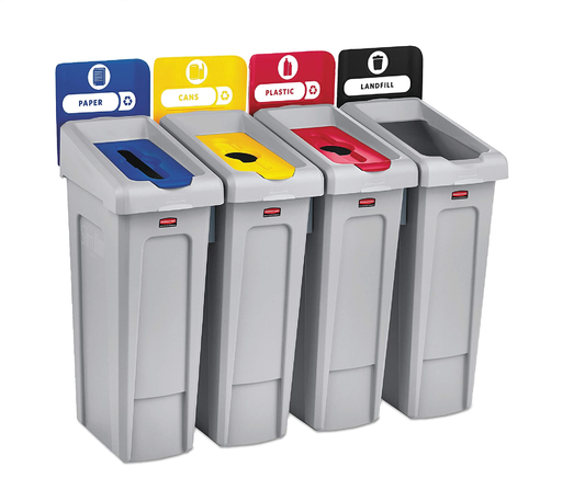 ESTACIÓN DE RECICLAJE 4 CATEGORÍAS SLIM JIM® 23 GAL