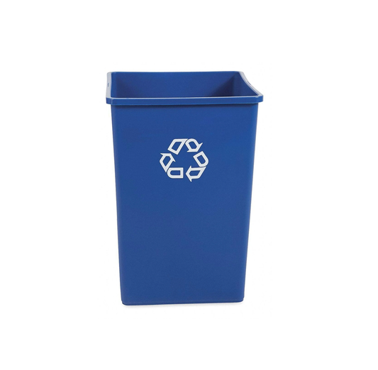 CONTENEDOR CUADRADO UNTOUCHABLE® REVESTIMIENTO, AZUL, 50 GAL
