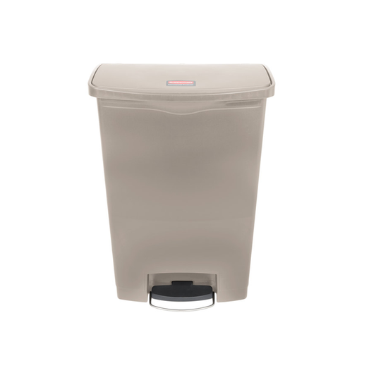 CONTENEDOR DE PEDAL STREAMLINE STEP ON® RESINA END STEP BEIGE 13 GAL