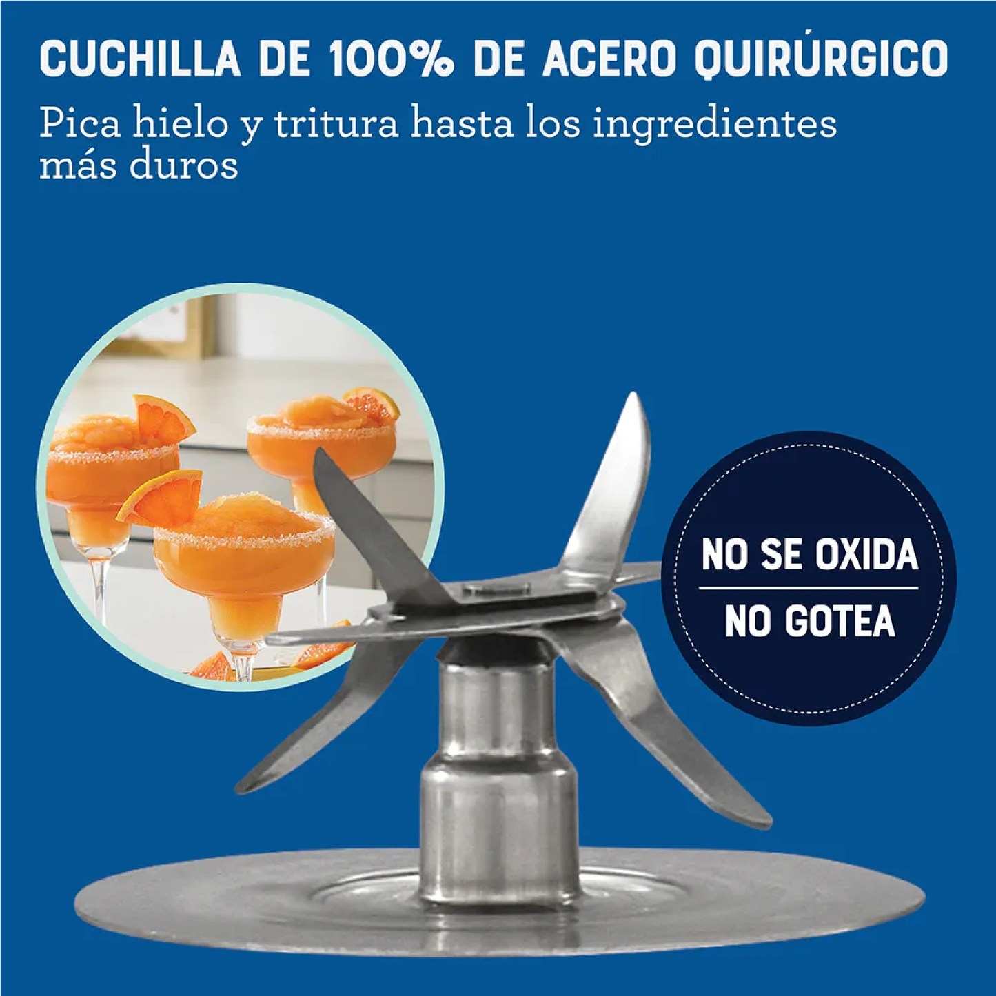 Licuadora Oster Programas Automáticos Vaso Vidrio, Negro