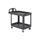 CARRO DE SERVICIO GRANDE CON MANGO ERGONÓMICO, NEGRO