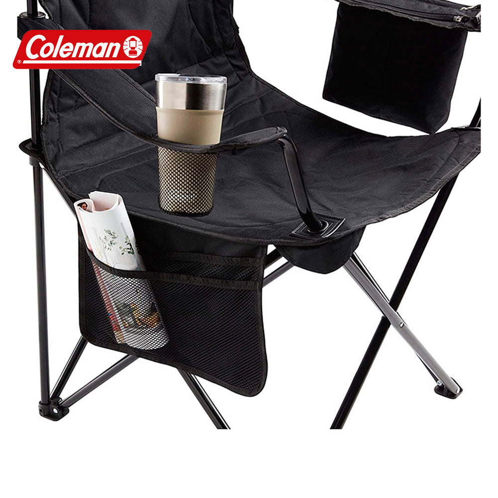 Silla Extra Grande Con Hielera Y Portavasos Coleman Negra