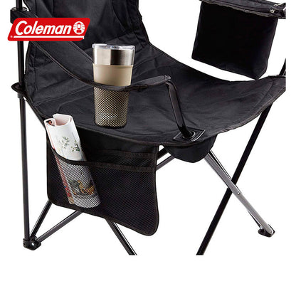 Silla Extra Grande Con Hielera Y Portavasos Coleman Negra