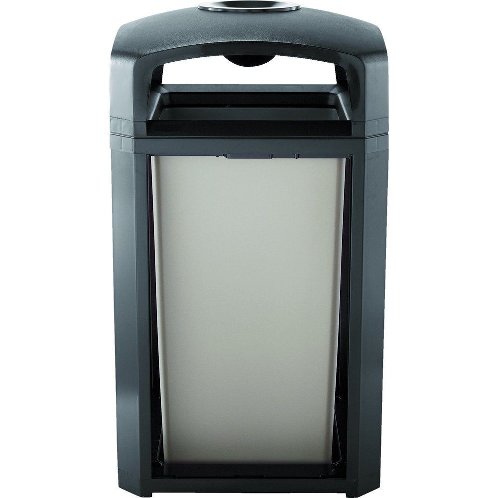 CONTENEDOR LANDMARK SERIES® ARMAZÓN CON TAPA DE DOMO CON CENICERO Y FORRO INTERNO RÍGIDO, 50 GAL