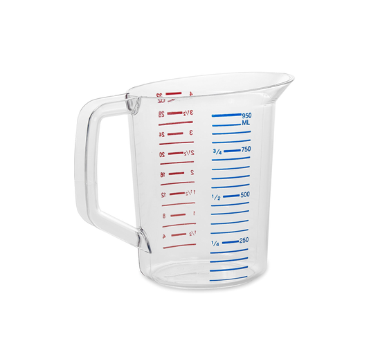 TAZA MEDIDORA BOUNCER® TRANSPARENTE 1 QT