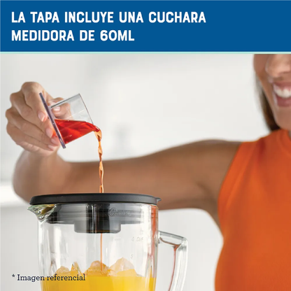 Licuadora Oster Programas Automáticos Vaso Vidrio, Negro