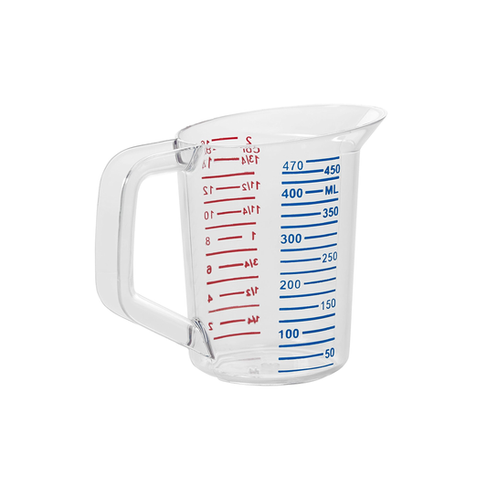 TAZA MEDIDORA BOUNCER® TRANSPARENTE 0.5 QT