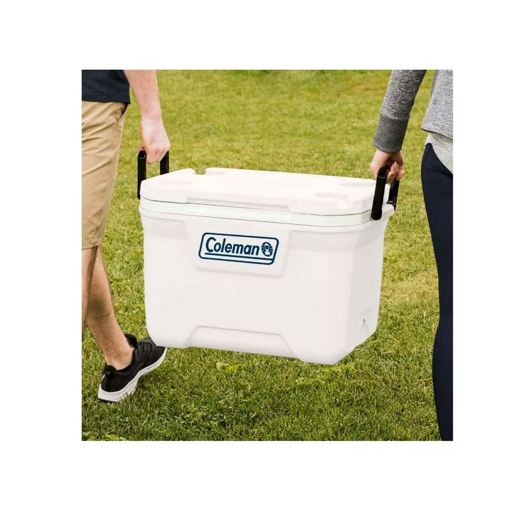 Hielera Coleman 52 QT 5860, Blanco Con Azul