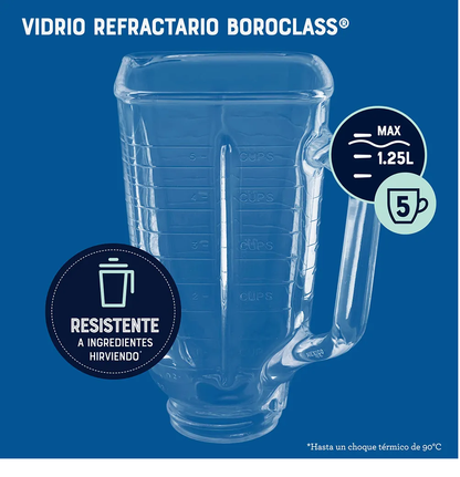Licuadora Clásica Oster Vaso Vidrio, Interruptor Palanca, Rojo