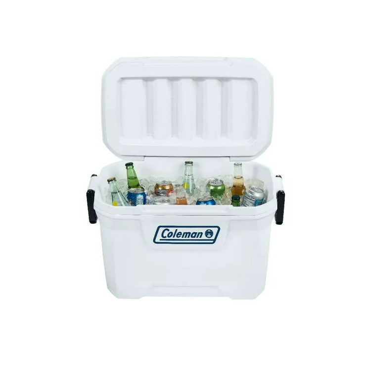 Hielera Coleman 52 QT 5860, Blanco Con Azul
