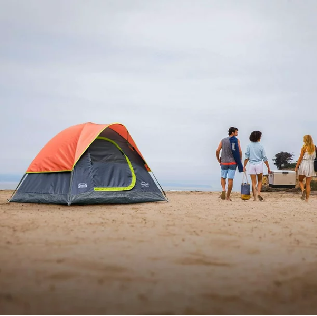 Casa de Campaña Coleman Tulum, 2 Personas, Gris Con Naranja