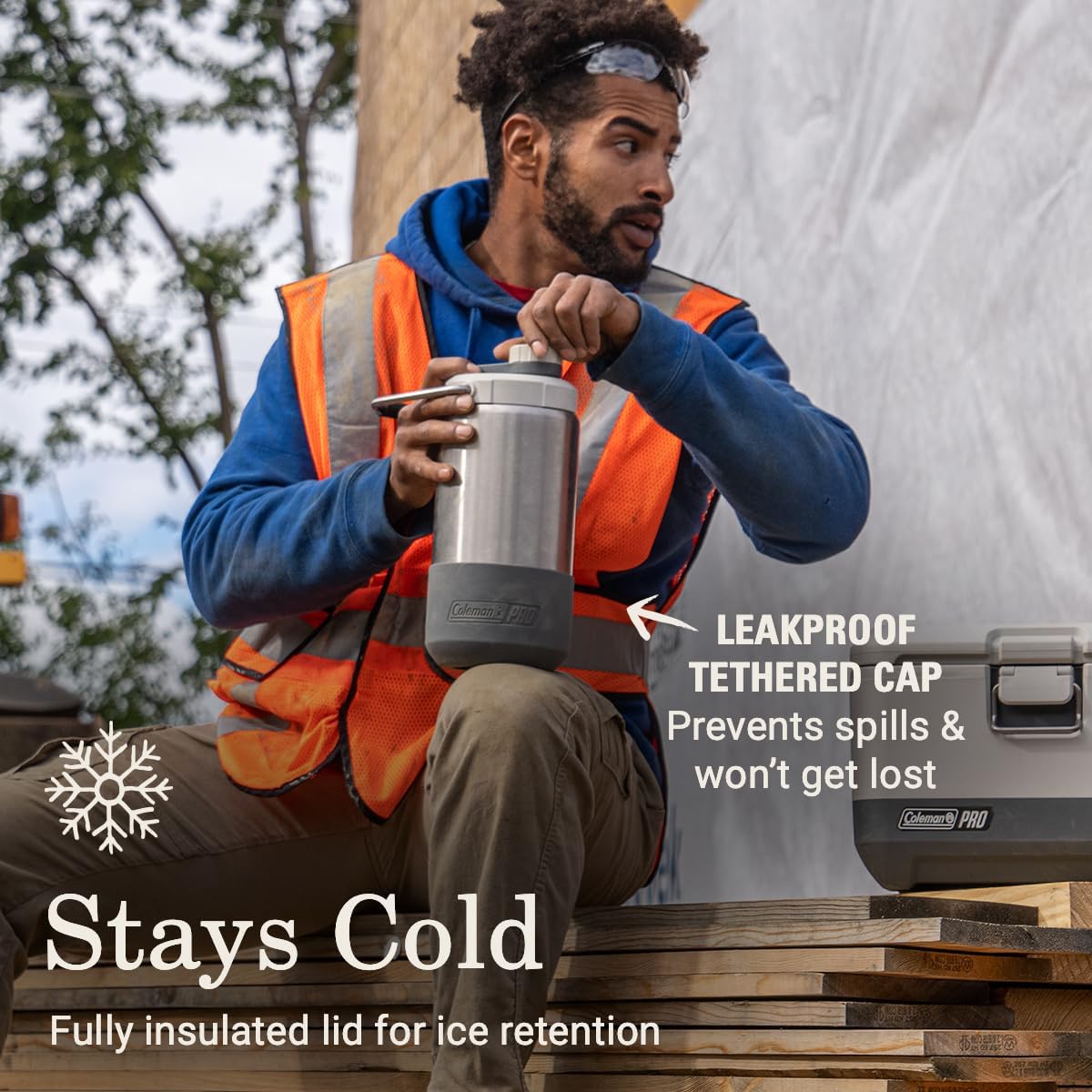 Termo PRO Coleman 1/2 GAL Plata Con Negro