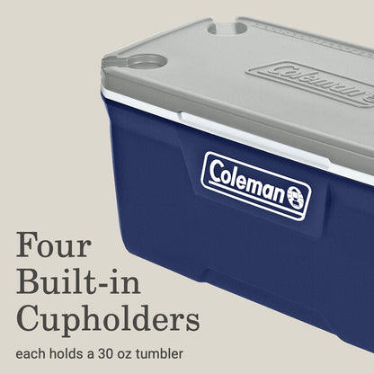Hielera 316 Coleman 120 QT 5872 Azul Con Gris Y Blanco