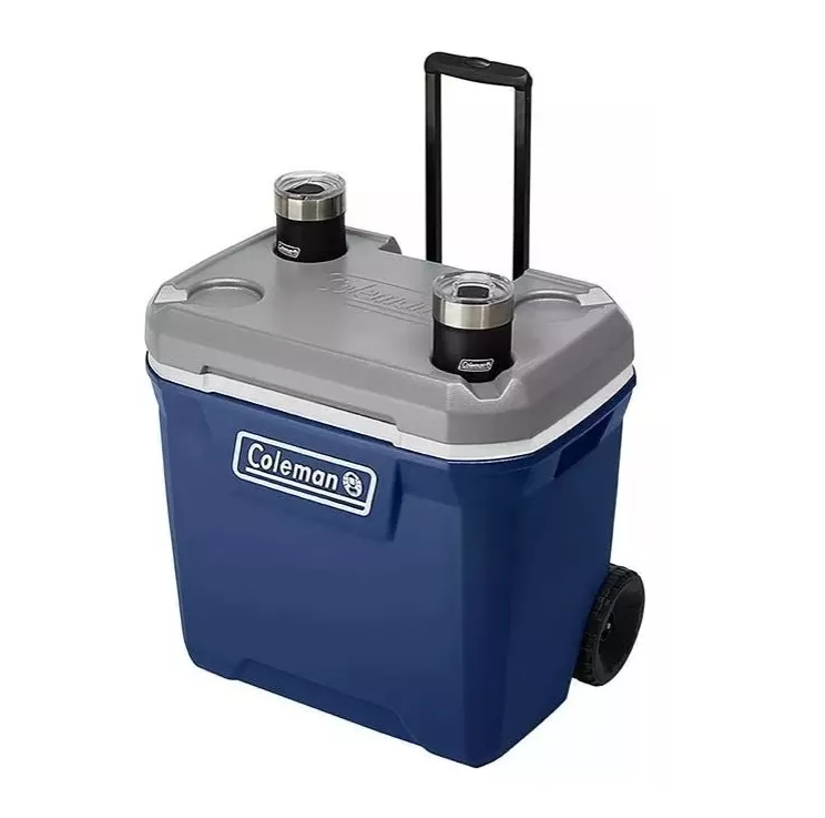 Hielera Coleman 316, 65 QT 5861, Azul Con Gris y Blanco