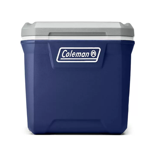 Hielera Coleman 316, 65 QT 5861, Azul Con Gris y Blanco