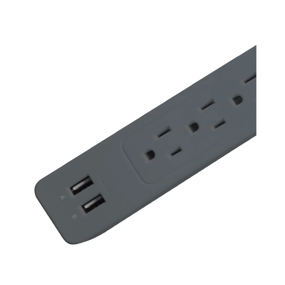 Supresor Koblenz SS-1000, 5 Contactos, 2 Puertos USB, Gris