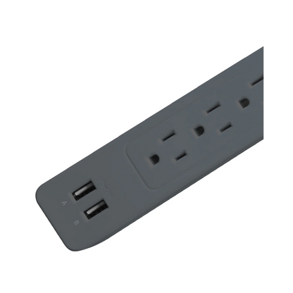 Supresor Koblenz SS-1000, 5 Contactos, 2 Puertos USB, Gris