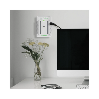Multicontacto Supresor Koblenz® 6 Contactos, 2 Puertos USB