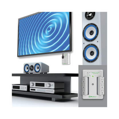 Multicontacto Supresor Koblenz® 6 Contactos, 2 Puertos USB