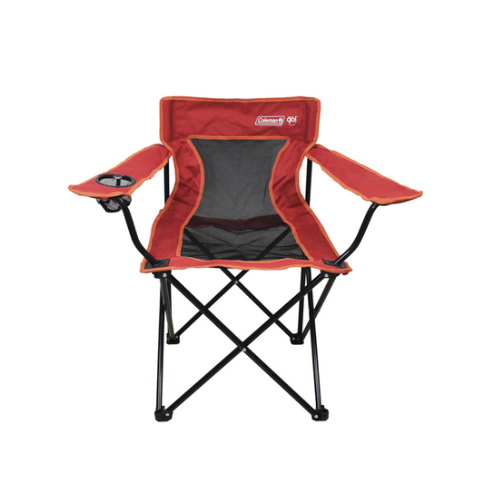 Silla Con Descansa Brazos Go Coleman Con Funda, Rojo/ Negro