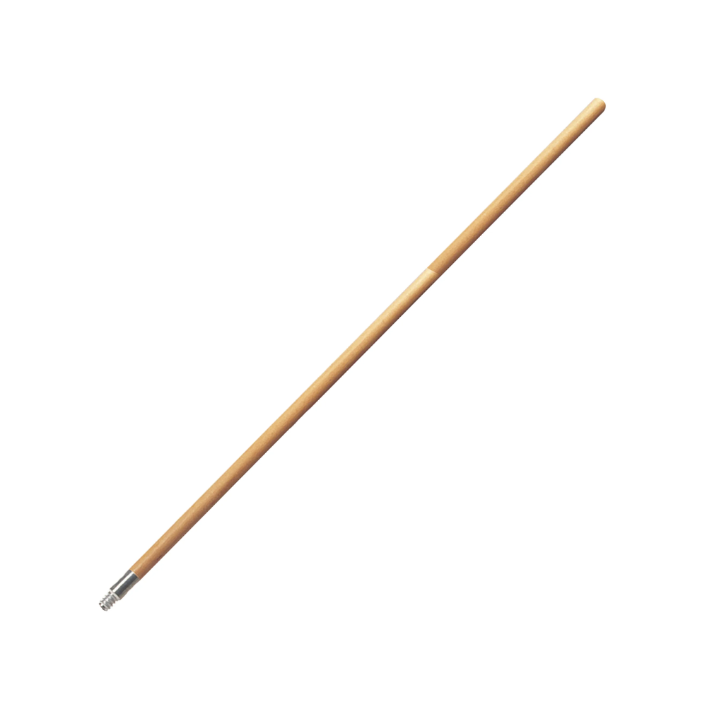 BASTÓN DE MADERA BARNIZADO, PUNTA ROSCADA DE METAL