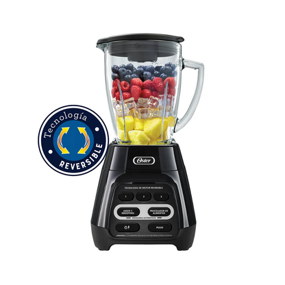 Licuadora Oster Programas Automáticos Vaso Vidrio, Negro