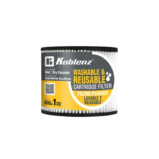 Filtro Plisado Lavable Para Aspiradora Koblenz® Color Blanco