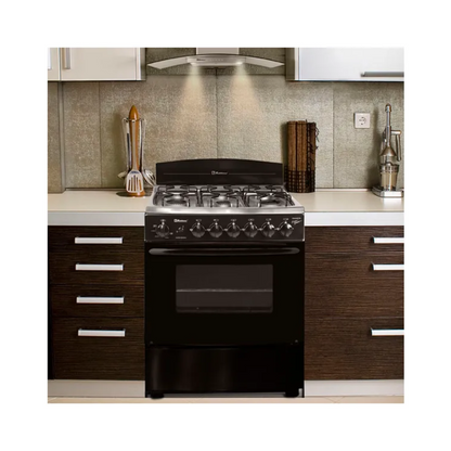 Estufa Koblenz Marsella, Gas/eléctrica, 6 Quemadores, Negra, Puerta Con Visor