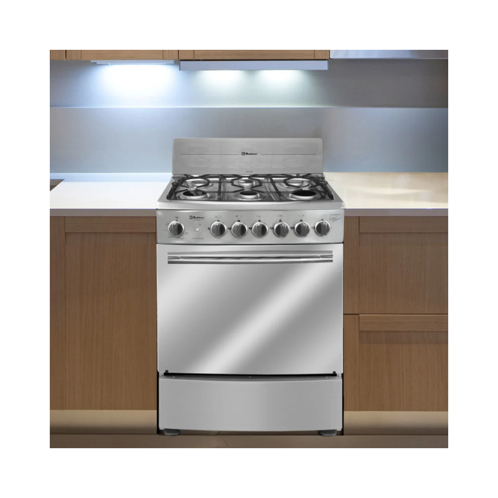 Estufa Koblenz Catania EK-1121, 6 Quemadores, Color Silver