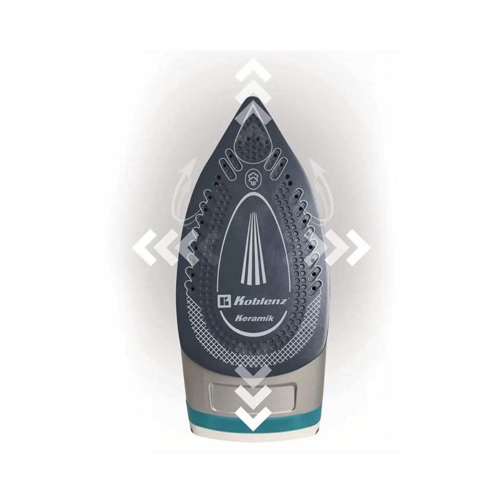 Plancha Koblenz Keramik Pkk-750, Cable 360°, Color Aqua