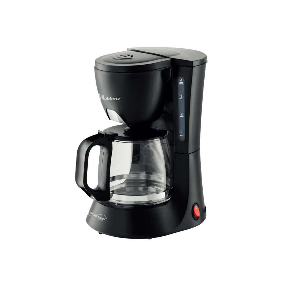 Cafetera 4 Tazas Koblenz® 600 W, Filtro Lavable, No Gotea