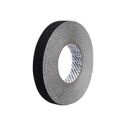 Cinta antiderrapante negra con abrasivo 25mm x 18m