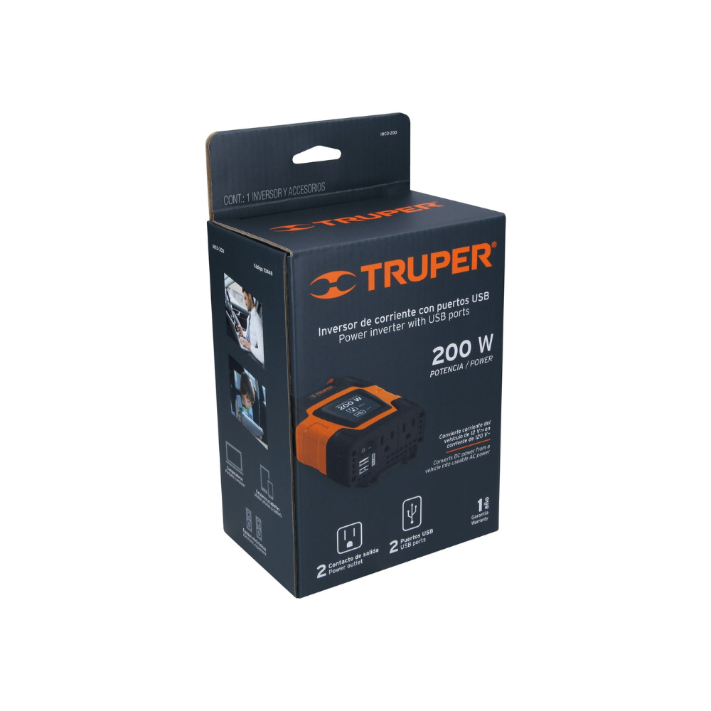 Inversor de corriente 200 W