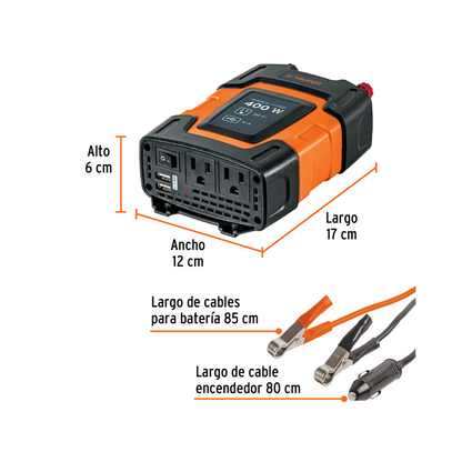 Inversor de corriente 400 W